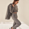 Beautiful oversized women's Lily Gray sweater made of soft wool in a beautiful gray color
