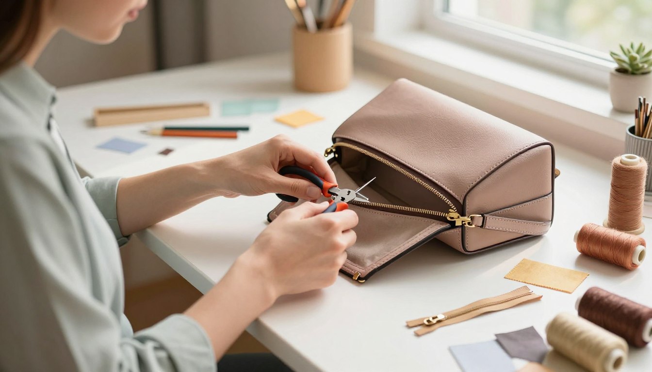 Jak naprawić zamek w torebce