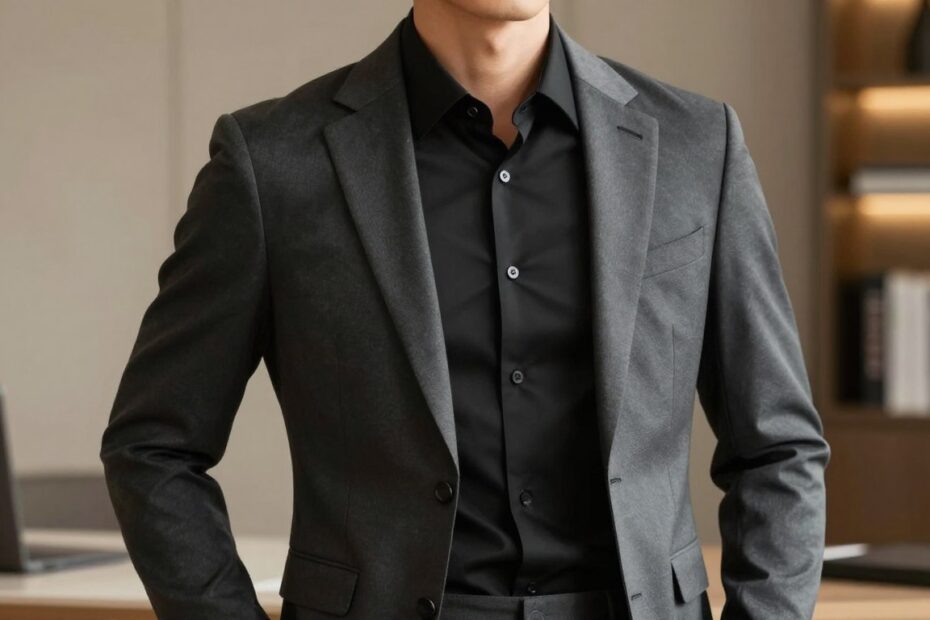 Jaka marynarka do czarnej koszuli