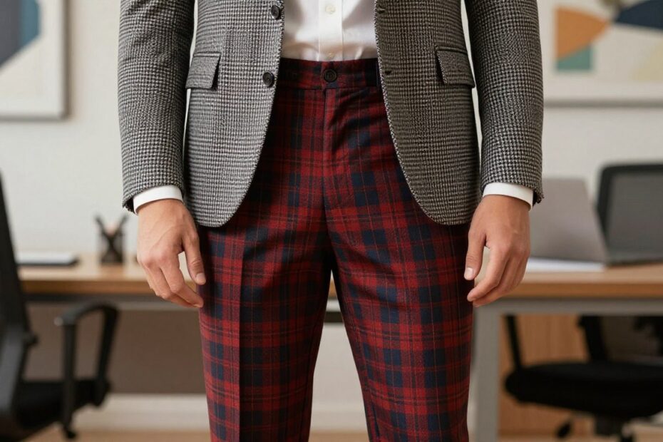 Jaka marynarka do spodni w kratę