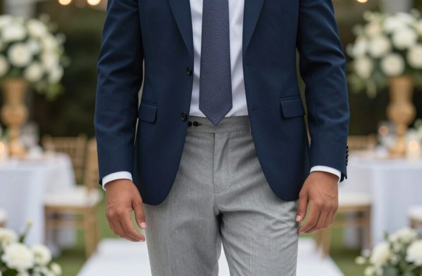 Jakie spodnie do granatowej marynarki na wesele: eleganckie połączenia kolorów i tkanin