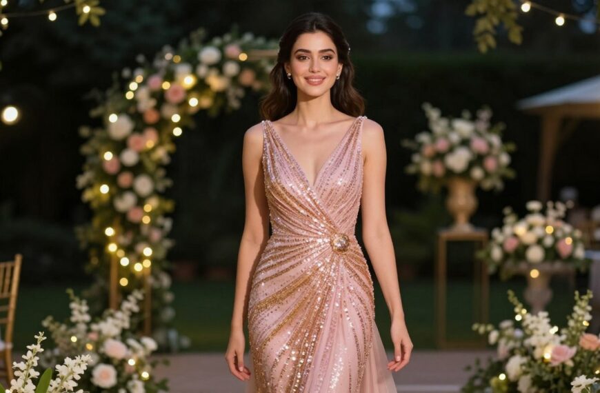 Cekinowa sukienka na wesele czy pasuje