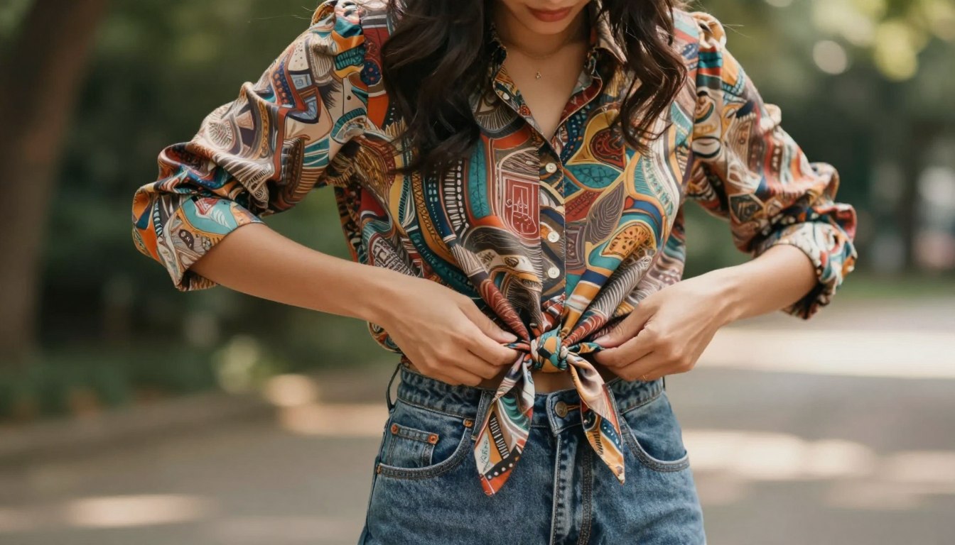 Jak zawiązać bluzkę na dole