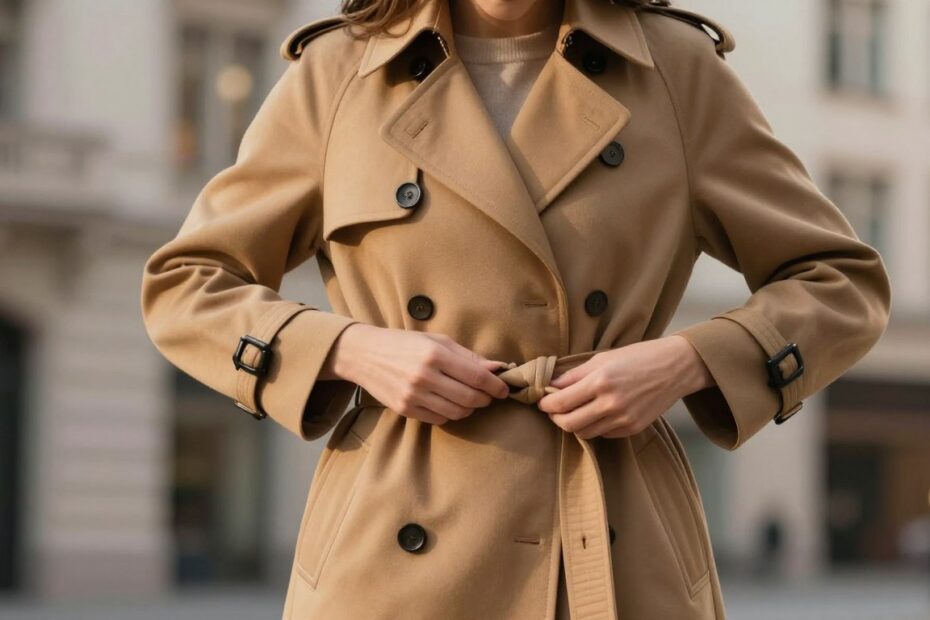Jak zawiązać pasek płaszcza