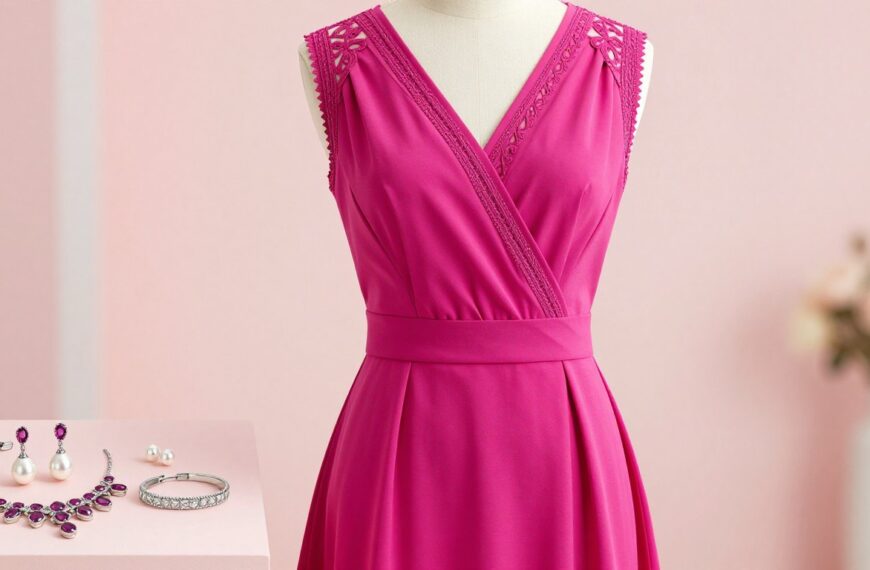 Jaka biżuteria do fuksjowej sukienki