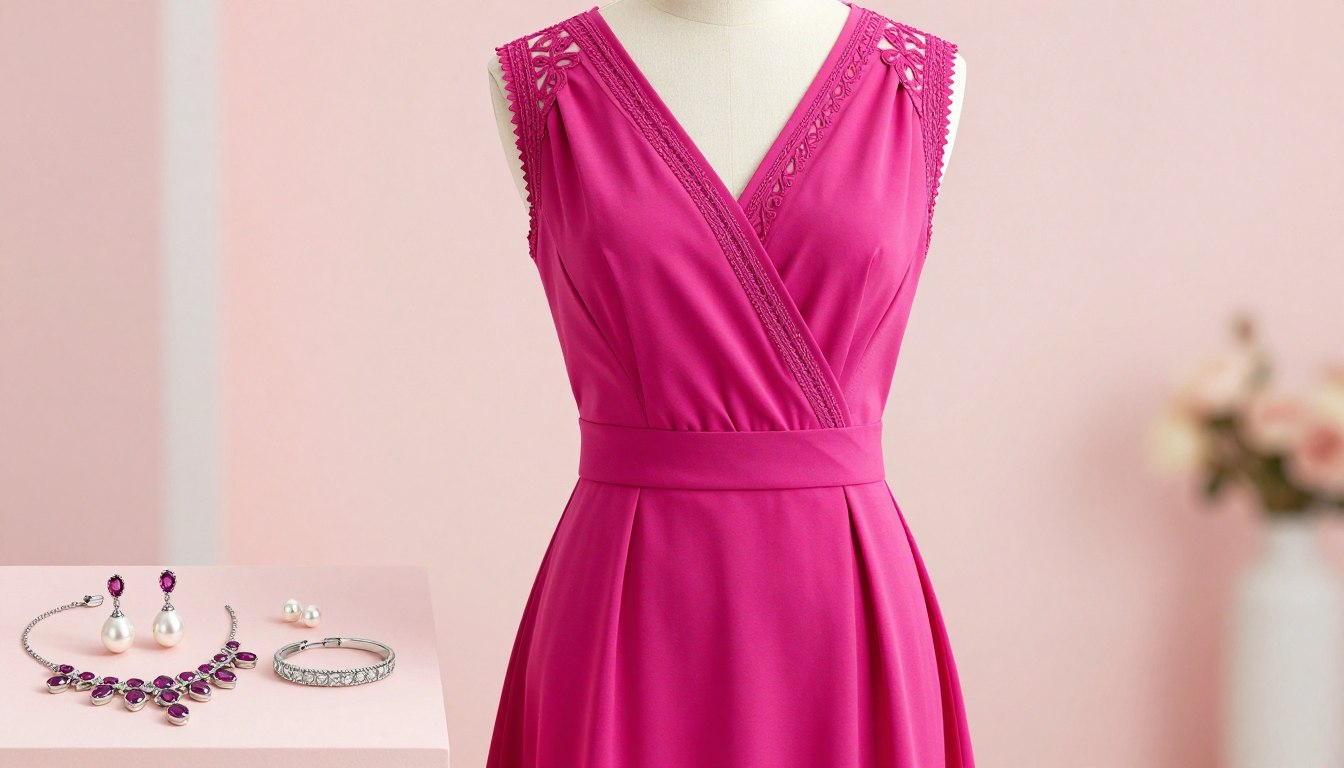 Jaka biżuteria do fuksjowej sukienki