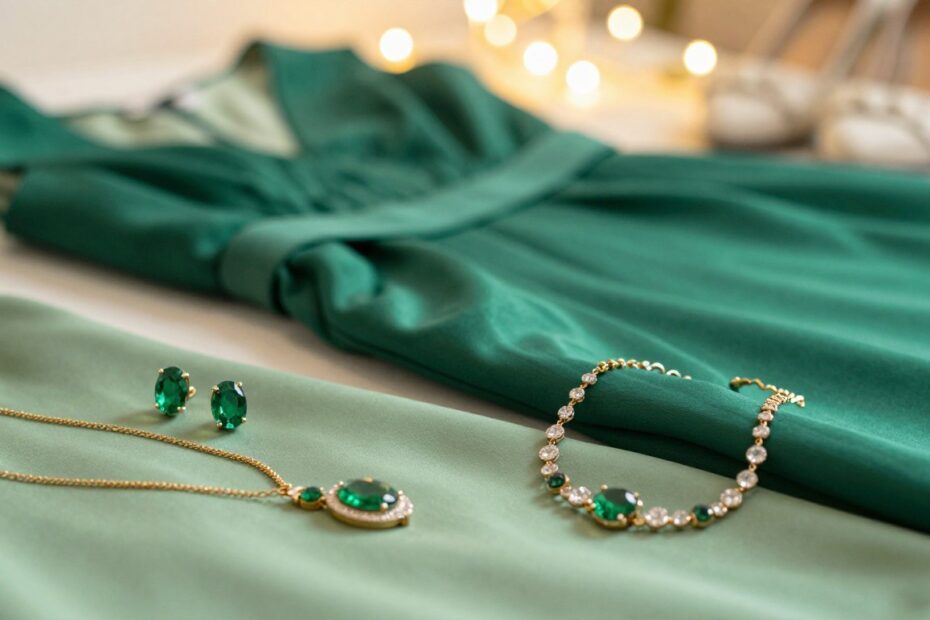 Jaka biżuteria do zielonej sukienki na wesele