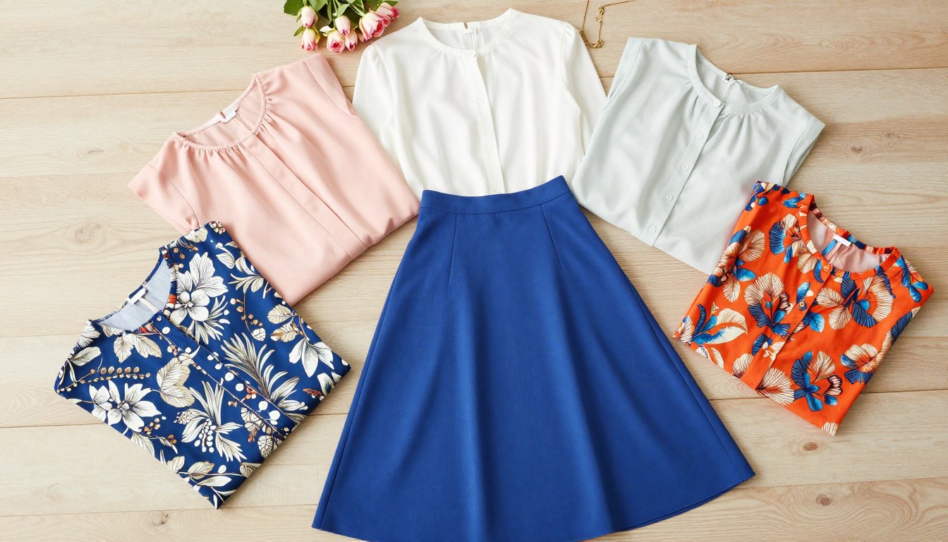 Jaka bluzka do niebieskiej spódnicy