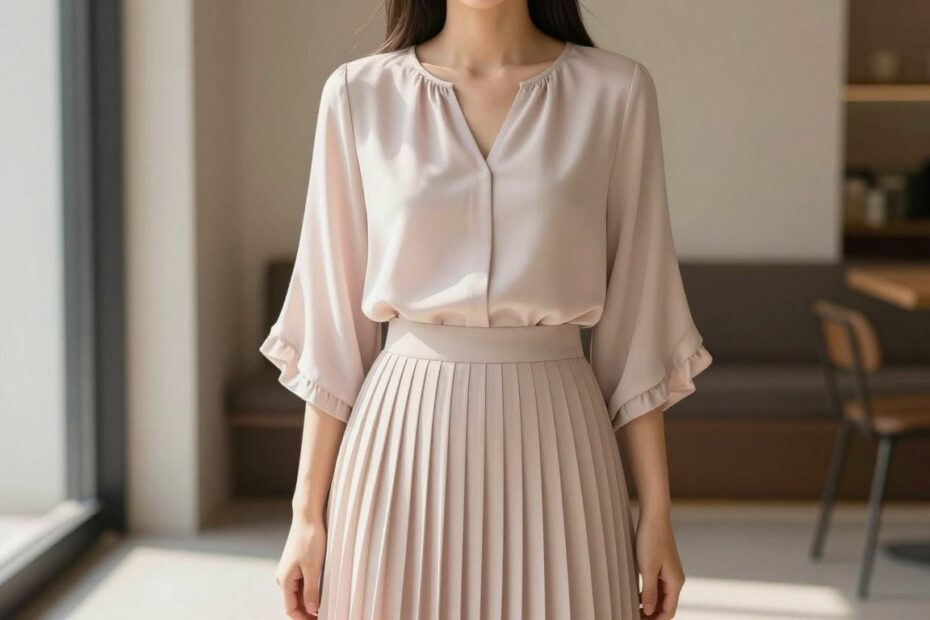 Jaka bluzka do plisowanej spódnicy