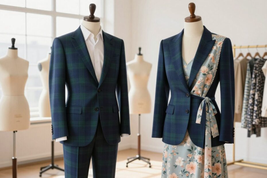 Jaka sukienka do garnituru w kratę