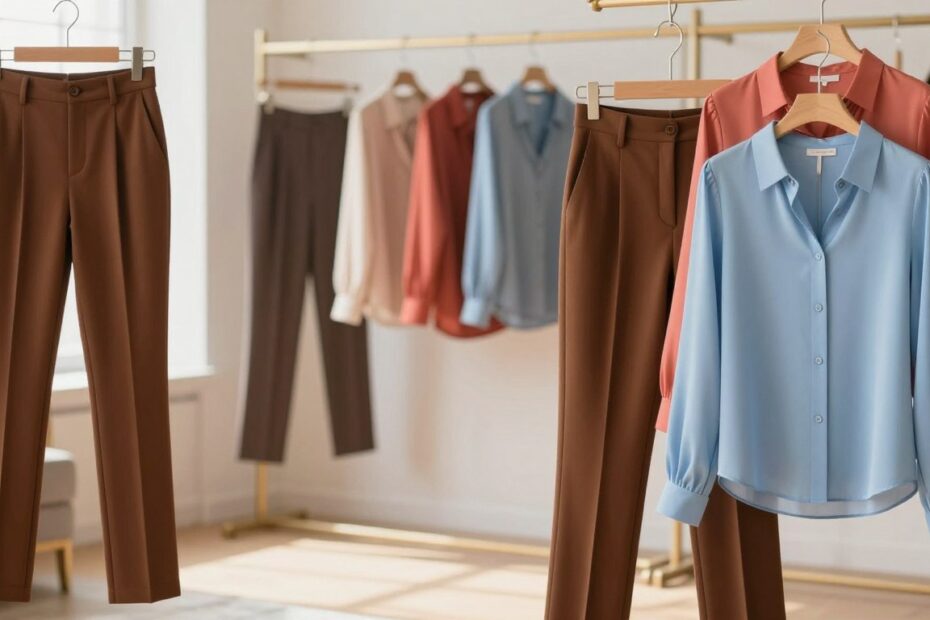 Jaki kolor bluzki do brązowych spodni