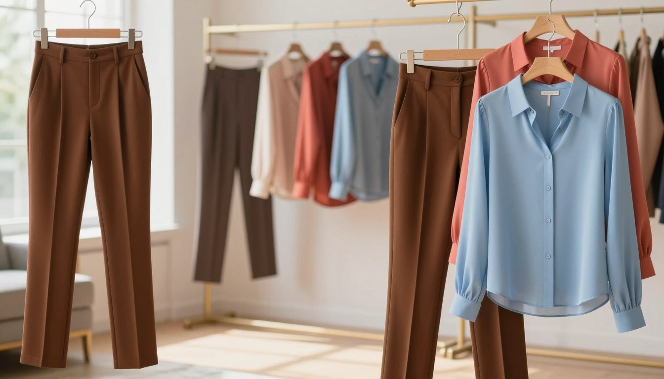 Jaki kolor bluzki do brązowych spodni