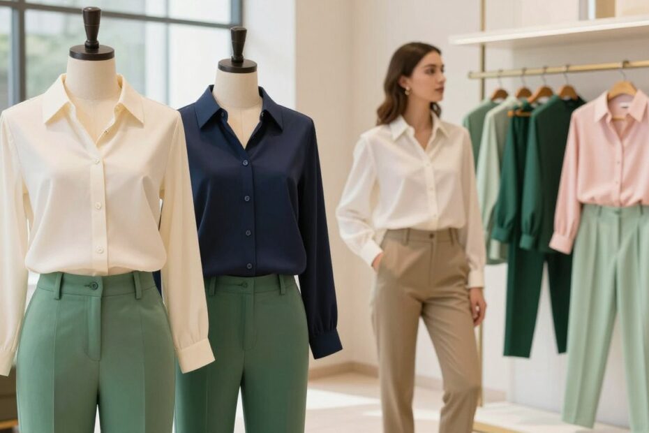 Jaki kolor bluzki do zielonych spodni