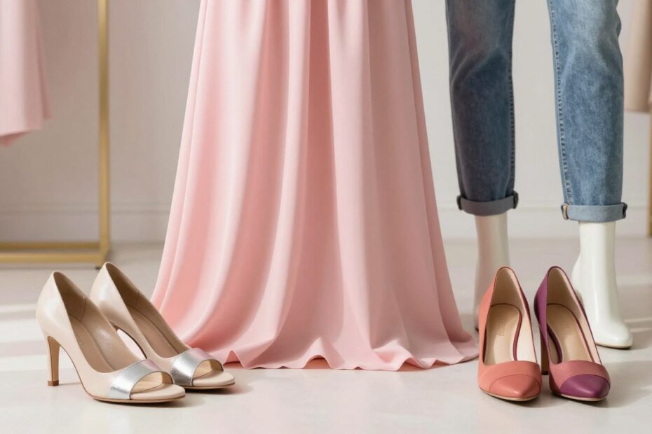 Jakie buty do różowej sukienki