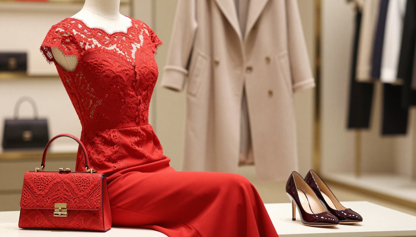 Jakie dodatki do czerwonej sukienki