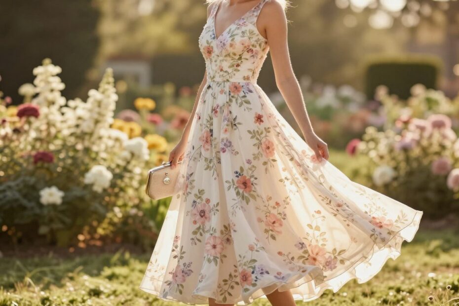 Sukienka w kwiaty na wesele czy wypada