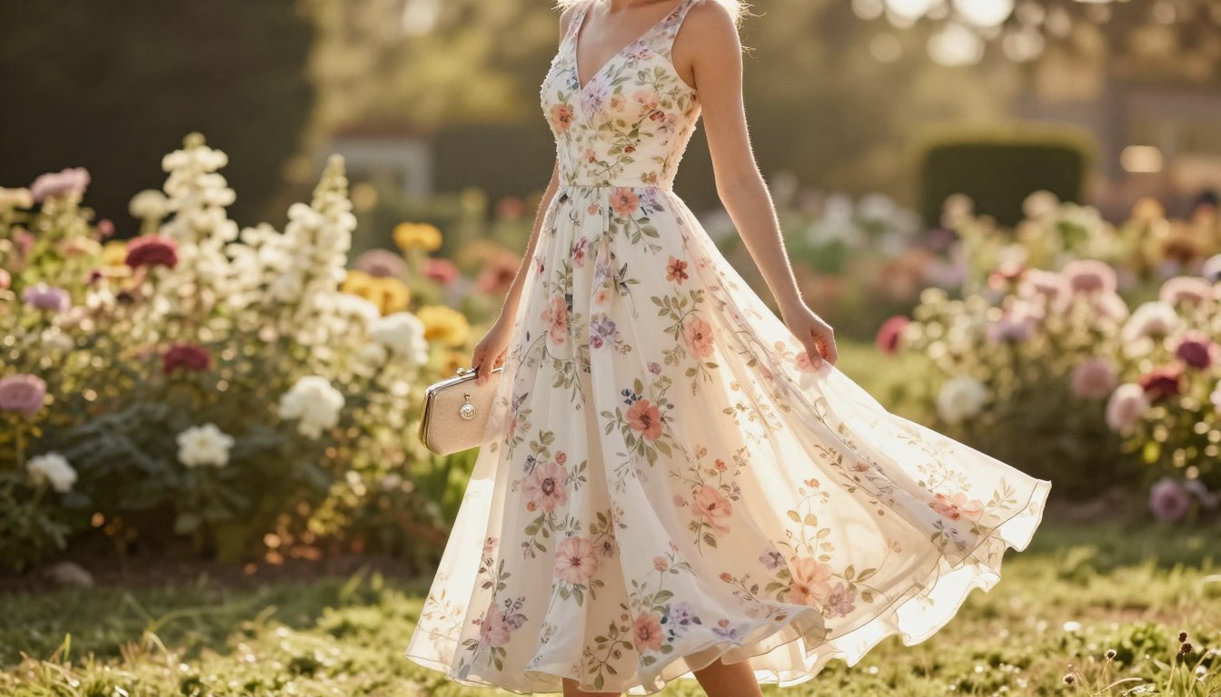 Sukienka w kwiaty na wesele czy wypada